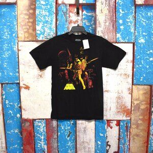 Men's Star Wars T-Shirt Short Sleeve Crew Neck Tee SMALL Black NEW